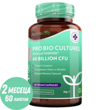 Synbiotique 30 milliards, 21 souches/60 capsules, 60 jours /