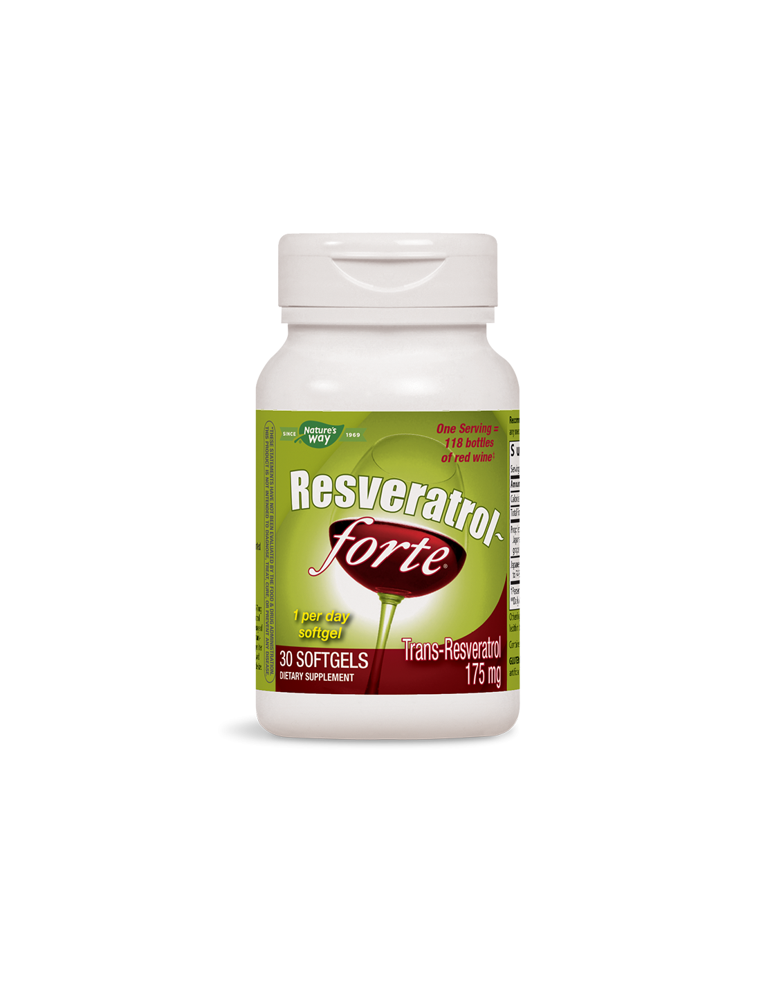 Resvératrol-Forte - Pour les vaisseaux cardiaques et sanguins - Antioxydant, 30 capsules SoftGel