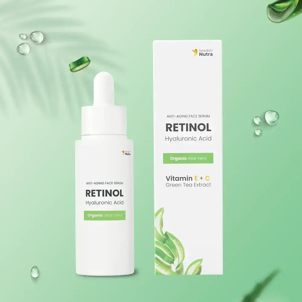 Sérum visage au rétinol, à l'acide hyaluronique et au collagène 30 ml <tc>Swedish Nutra</tc>