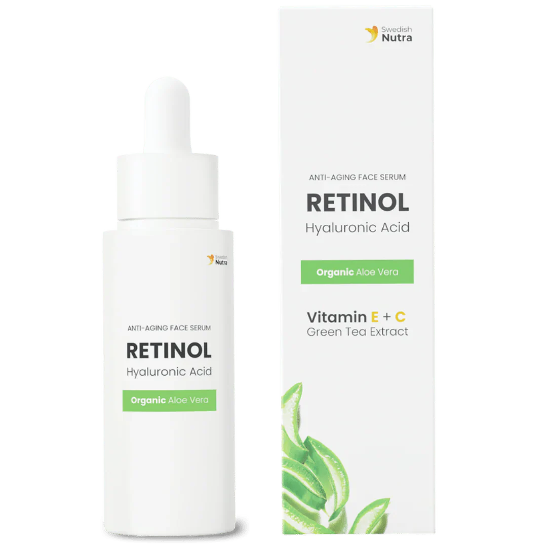 Sérum visage au rétinol, à l'acide hyaluronique et au collagène 30 ml <tc>Swedish Nutra</tc>