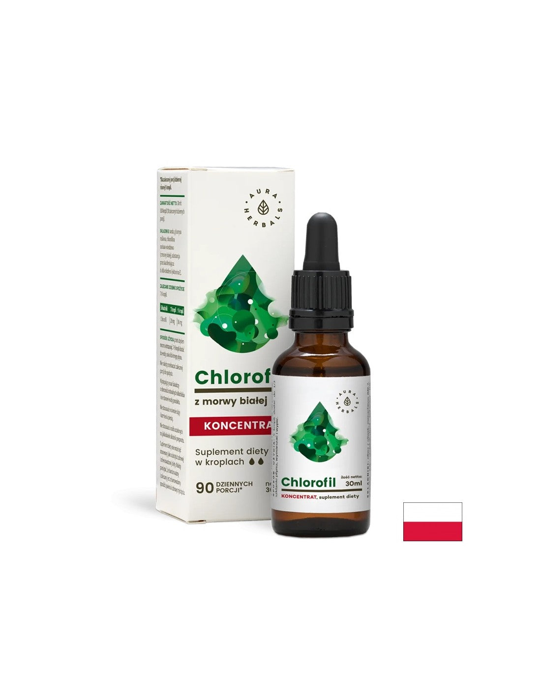Détoxification - Chlorophylle, gouttes de 30 ml <tc>Aura Herbals</tc>