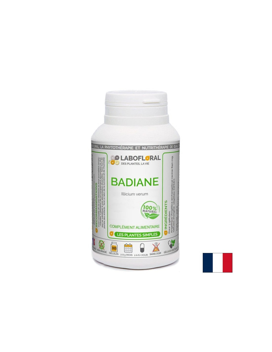 Bonne digestion - Anise d'étoile chinoise, 300 mg x 50 capsules