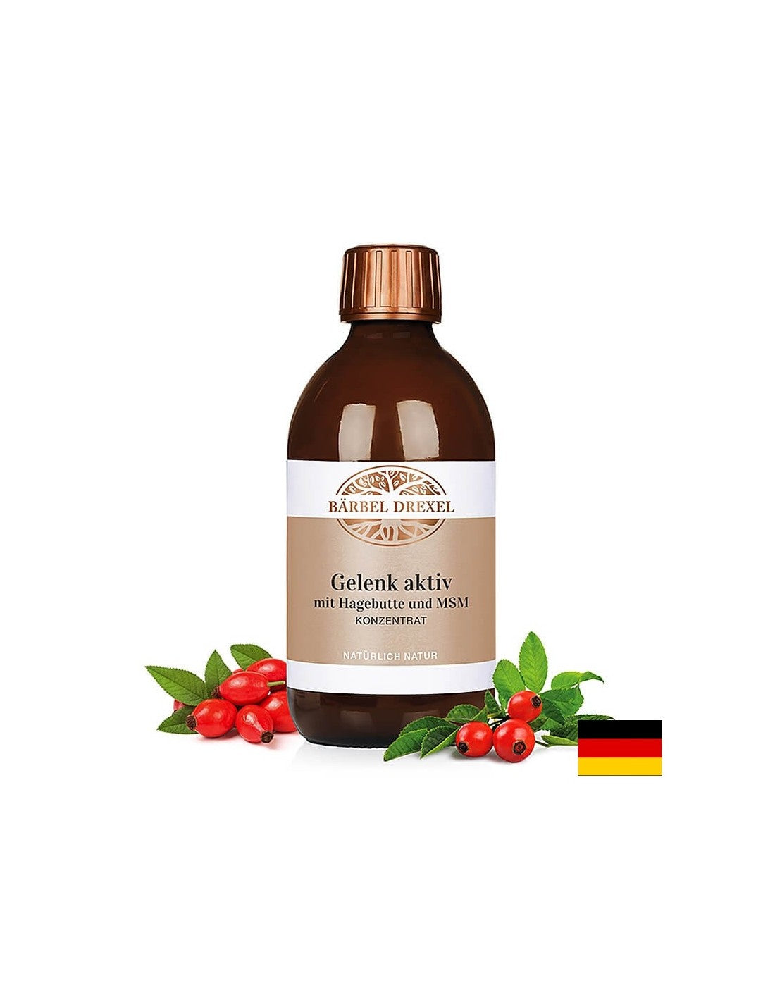 Formule pour les muscles et les articulations - Avec MSM, acide hyaluronique, vitamine C et rose musquée, 300 ml. <tc>Bärbel Drexel</tc>