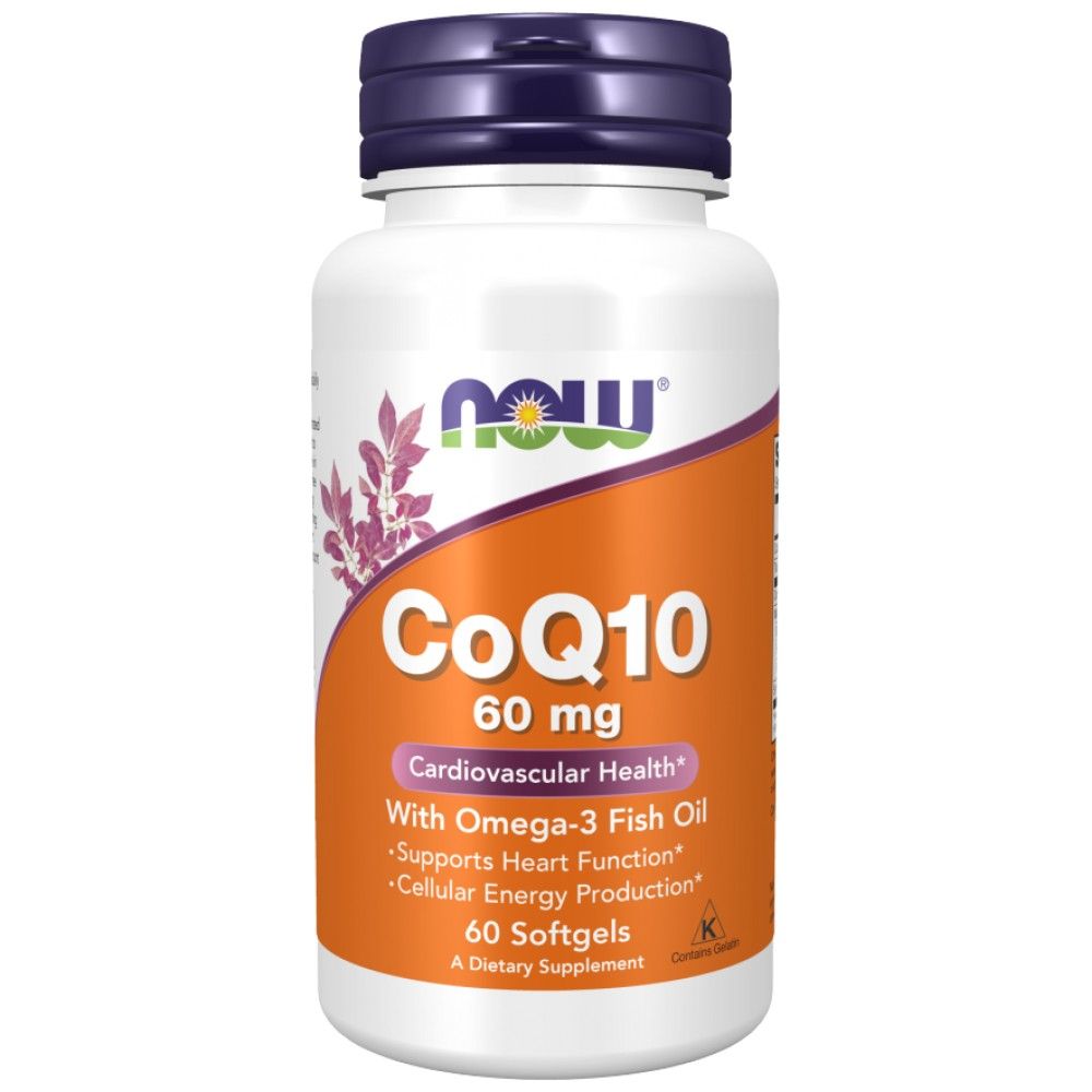 COQ10 60 mg + oméga 3 - 60 capsules de gel
