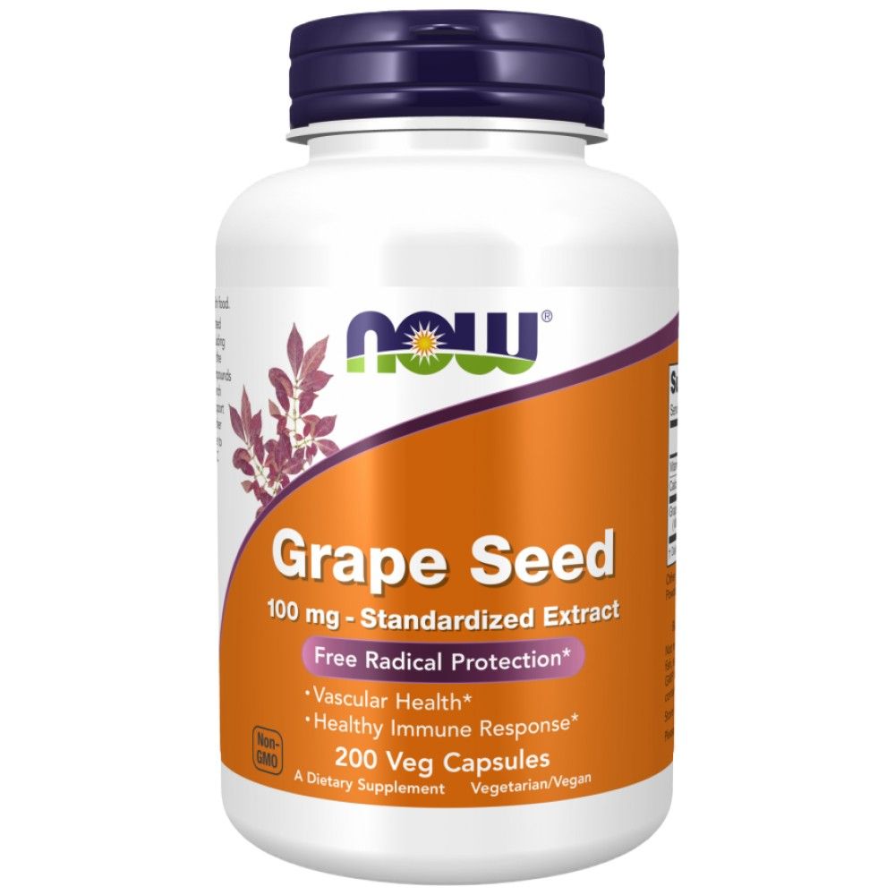 Graines de raisin 100 mg | Extrait standardisé - 200 capsules