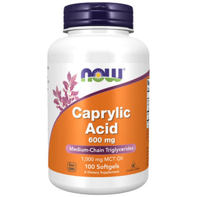 Caprylic Acid 600 mg - 100 Gel capsules - Nutra Best Europe
