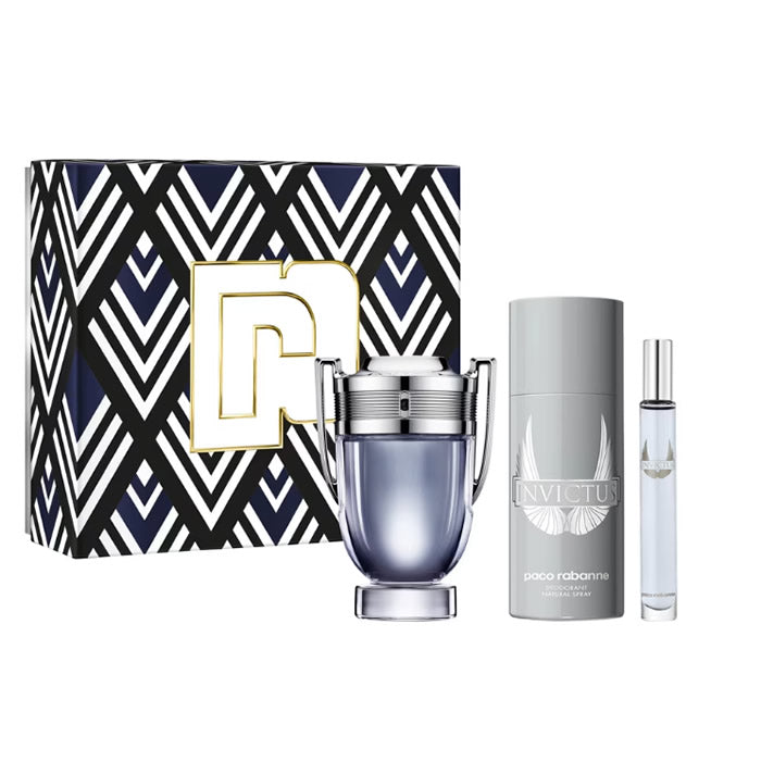 <tc>PACO RABANNE</tc> Coffret 3 pièces Eau de Toilette Vaporisateur Invictus 100 ml