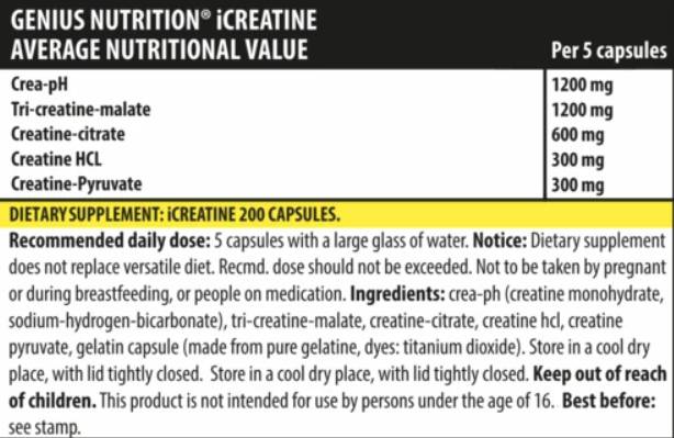 icréatine - 200 capsules