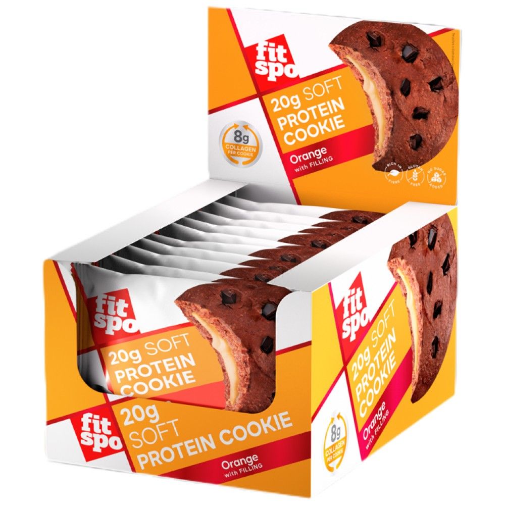 Cookie en protéines doux | avec du collagène 8G et pas de sucre ajouté - 10 x 70 grammes