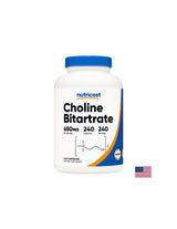 Fonction cérébrale - Bitartrate de choline (vitamine B4), 240 <tc>Nutricost</tc> Capsules