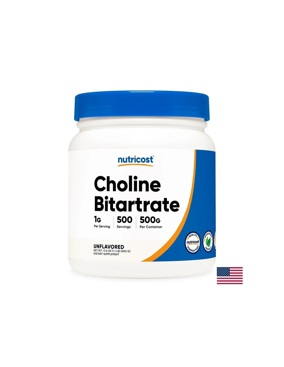 Fonction du cerveau - Bitartrate de choline (vitamine B4), 500 g de poudre