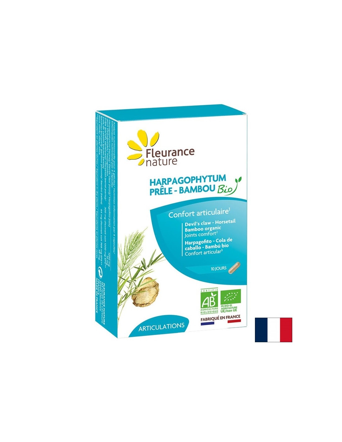 Soins des os et des articulations - Claw de Devil + Horsetail et Bamboo Bio, 40 capsules folie nature