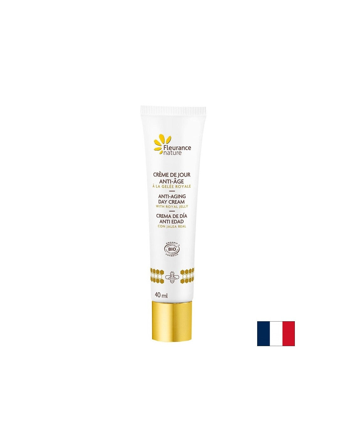Crème de visage de jour anti-âge avec gelée royale biologique, 40 ml de nature floute