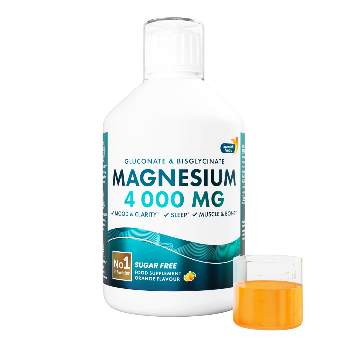 Magnésium liquide 4000 (bisglycinate et gluconate) | 500 ml