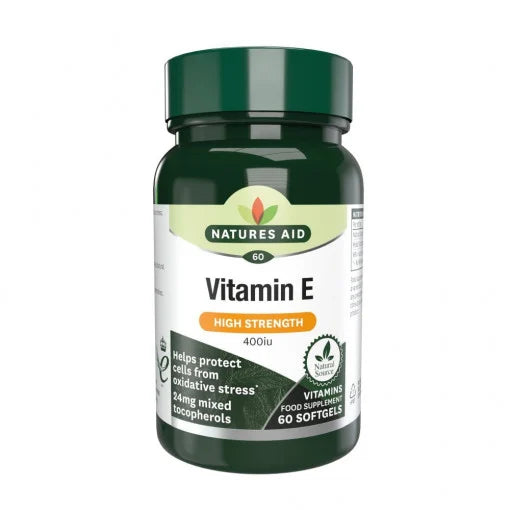 Vitamine E Naturelle 400 UI 60 gélules <tc>Natures Aid</tc>