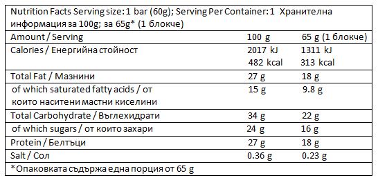 Barre de protéines Crunch/70 g
