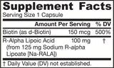R-alpha acide lipoïque + biotine - 60 capsules