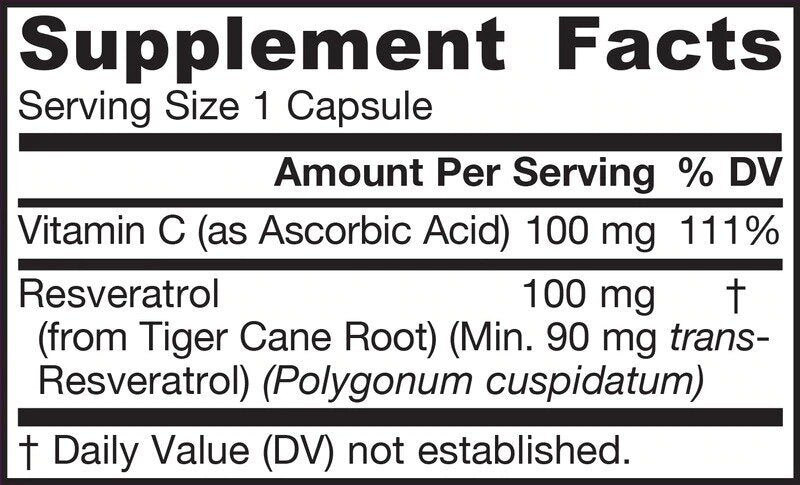 Resvératrol 100 mg - 60 capsules