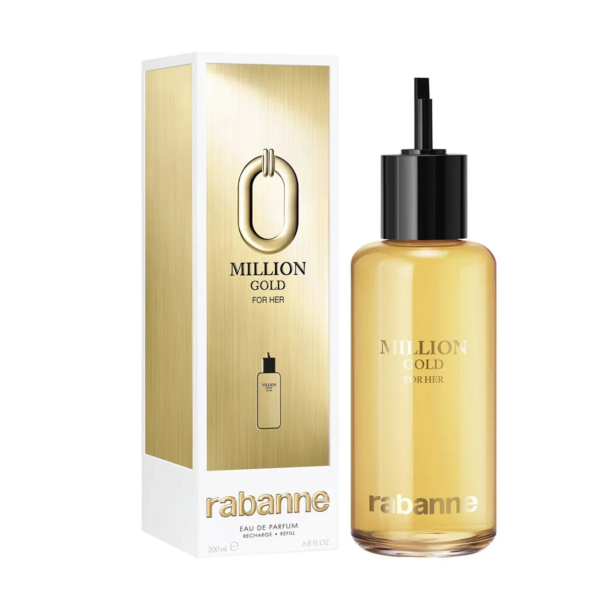 Rabanne Million Gold pour son Eau de Parfum 200 ml de recharge