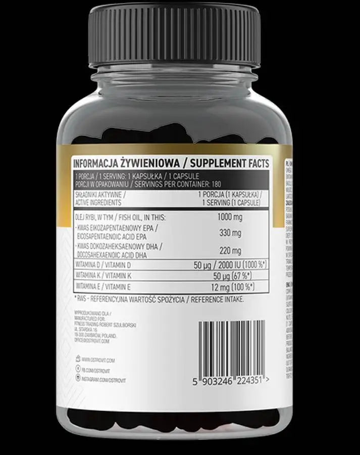 <tc>OstroVit</tc> Oméga 3/D3 + K2 - 180 gélules
