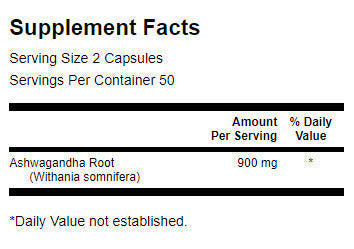 Racine d'ashwagandha 450 mg - 100 capsules