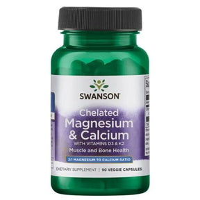 Albion Magnesium & Calcium / with Vitamin D3 & K2 - 90 capsules - Nutra Best Europe