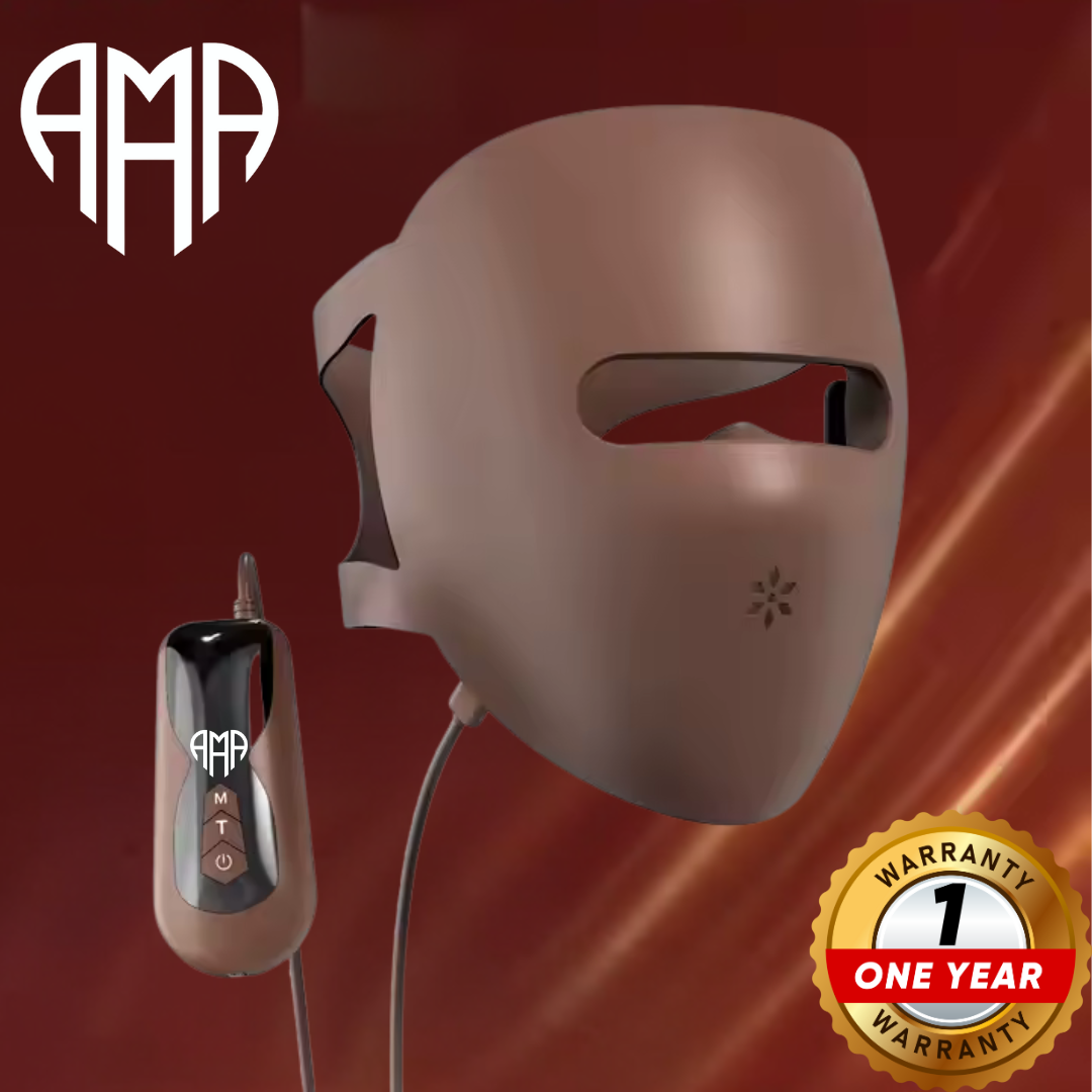 Masque facial LED 4D avec thérapie photonique - 82 LEDS x 4 Types de lumière