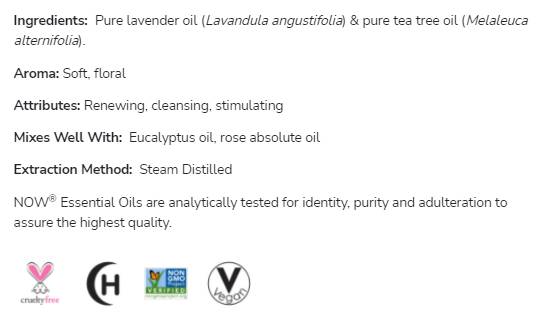 Mélange d'huile de lavande et de thé - 30 ml