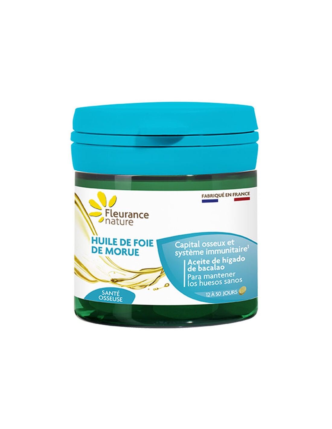 Fonction cardiovasculaire et cérébrale - Huile de foie de morue, 50 softgels folie nature