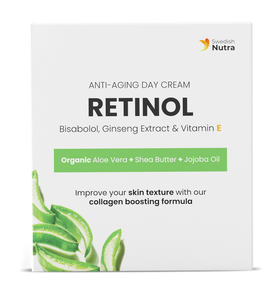 Crème de jour au rétinol, acide hyaluronique et collagène 50 ml <tc>Swedish Nutra</tc>