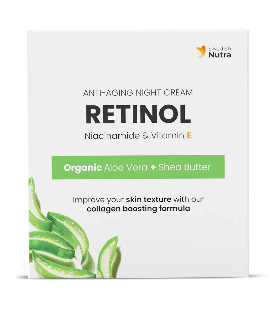 Crème de nuit au rétinol, à l'acide hyaluronique et au collagène 50 ml <tc>Swedish Nutra</tc>