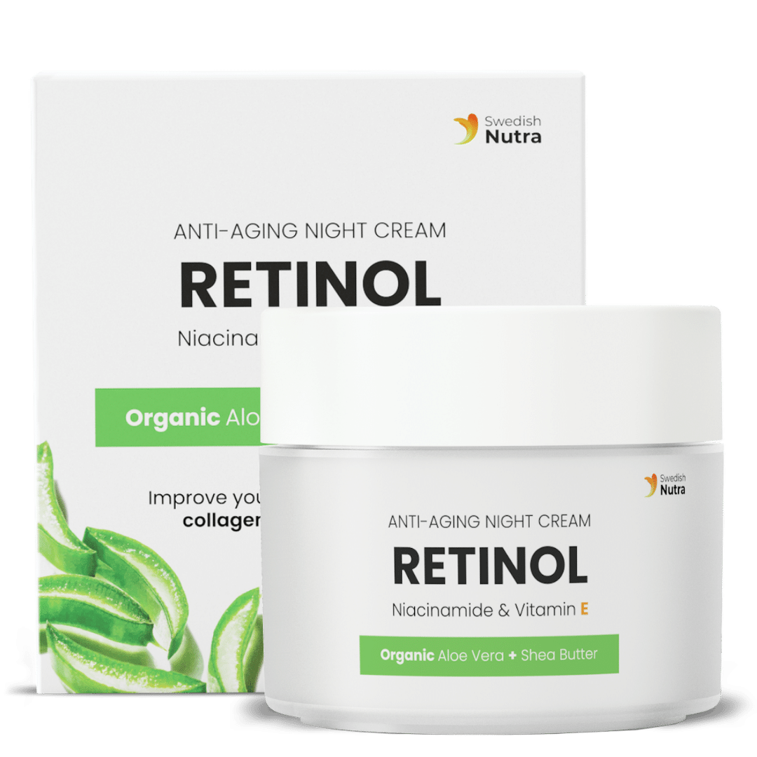 Crème de nuit au rétinol, à l'acide hyaluronique et au collagène 50 ml <tc>Swedish Nutra</tc>