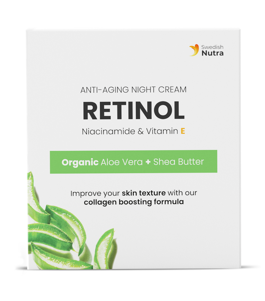 Crème de nuit au rétinol, à l'acide hyaluronique et au collagène 50 ml <tc>Swedish Nutra</tc>