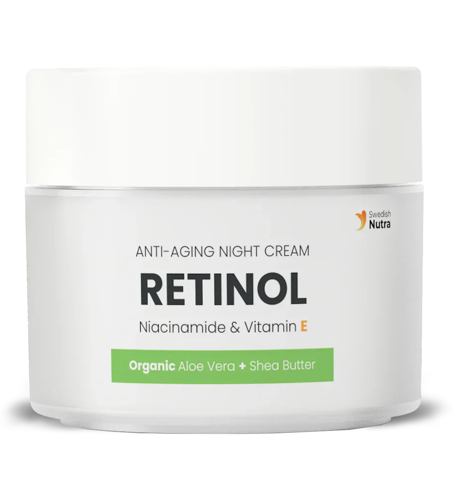 Crème de nuit au rétinol, à l'acide hyaluronique et au collagène 50 ml <tc>Swedish Nutra</tc>
