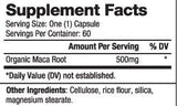 MACA Organic 500 mg/60 Caps