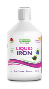 Fer avec complexe B et fruits biologiques et herbe extrait 500 ml/végétalien /