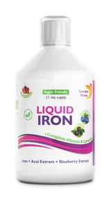 Fer avec complexe B et fruits biologiques et herbe extrait 500 ml/végétalien /