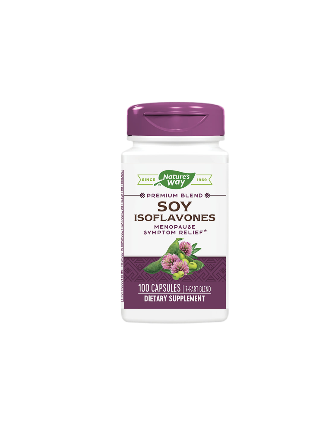 Isoflavones de soja - Formule premium - pour la ménopause, 500 mg, 100 capsules