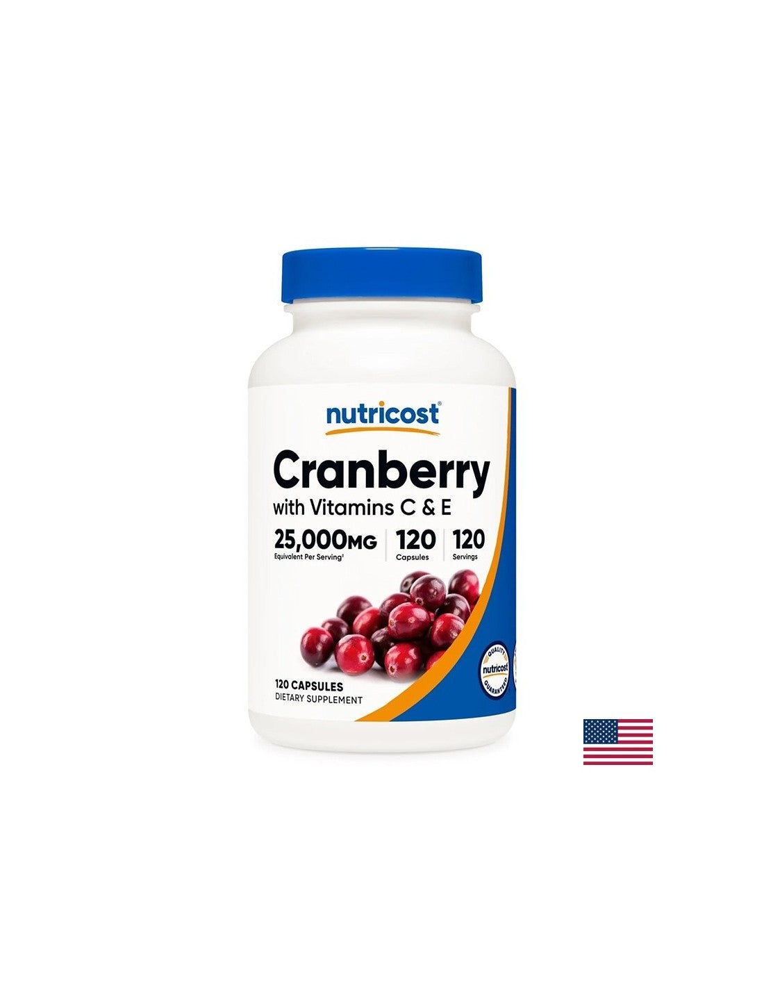 Santé urinaire - Cranberge 500 mg + vitamine C et E, 120 capsules