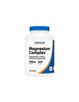 Fonction nerveuse et musculaire - Complexe de magnésium, 500 mg x 240 capsules <tc>Nutricost</tc>