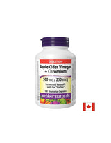 Réduction du poids - vinaigre de cidre de pomme 500 mg + chrome 250 µg, 120 capsules