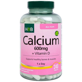 Calcium 600 mg + Vitamin D - 240 Tablets - Nutra Best Europe