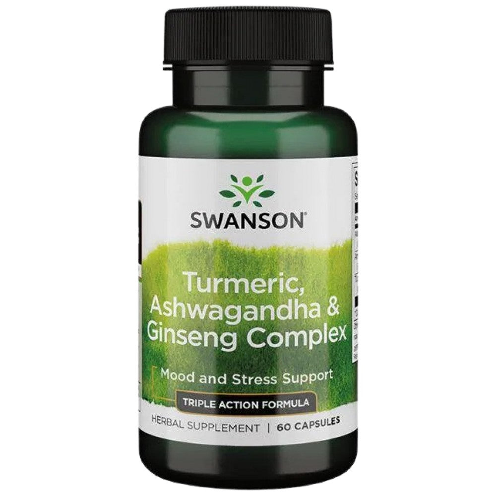 Curcuma, Ashwagandha et Ginseng Complex 60 capsules