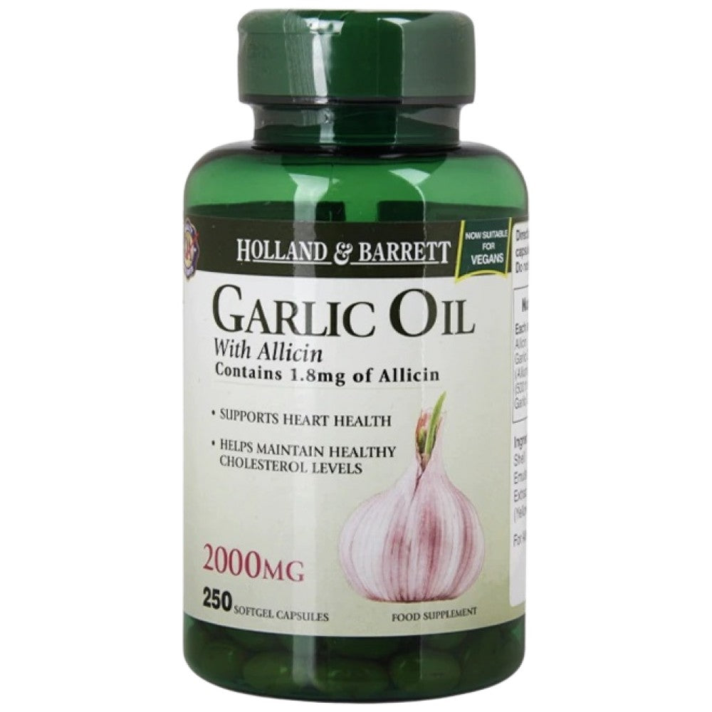 Huile d'ail avec de l'allicine 2000 mg - 250 capsules