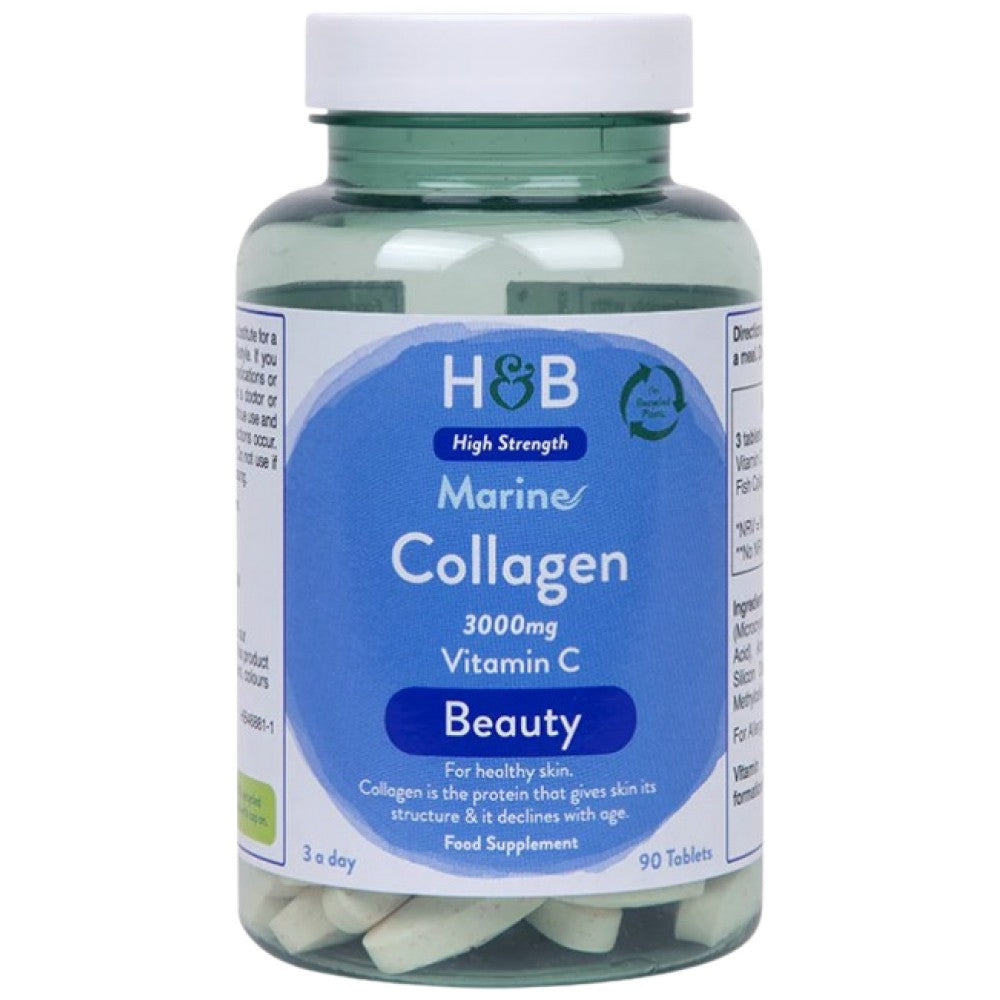 Collagène marin avec de la vitamine C 3000 mg - 90 comprimés