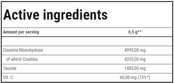 Créatine micronisée 200 maille + taurine | Poudre monohydrate de créatine de haute qualité - 200 grammes