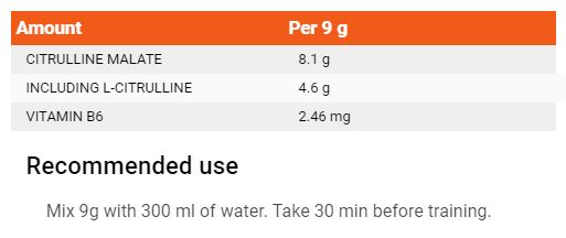 Citrulline malate - 200 grammes