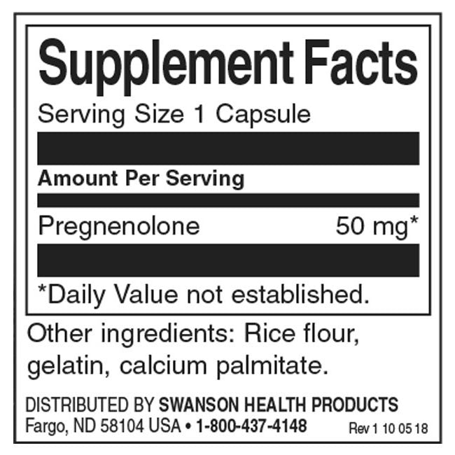 Pregnénolone - Super Strength 50 mg./60 Caps - 0