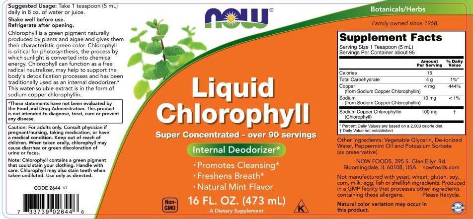 Chlorophylle liquide et menthe - 473 ml