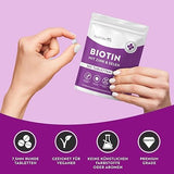 Comprimés de biotine, sélénium et zinc pour la peau, les cheveux et les ongles – 365 comprimés végétaliens pendant 1 an <tc>Nutravita</tc>